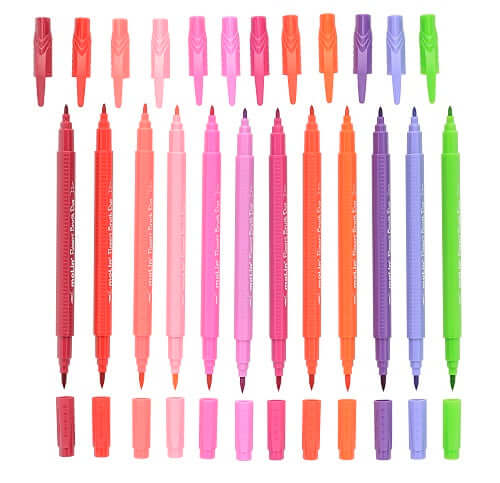 Caneta Brush - Molin - Flowers Brush Duo 12 cores