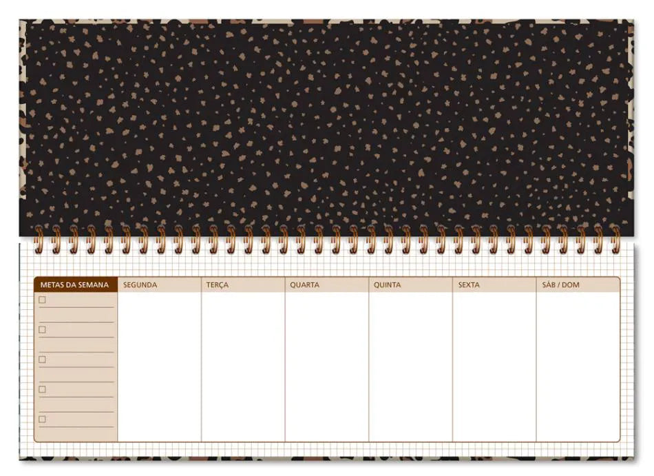 Planner Organizador semanal Oncinha Fina Ideia