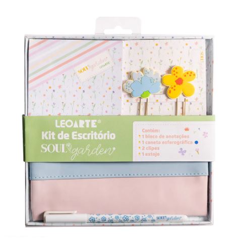 Kit de Escritório - Leo Arte - Soul Garden 5 Peças