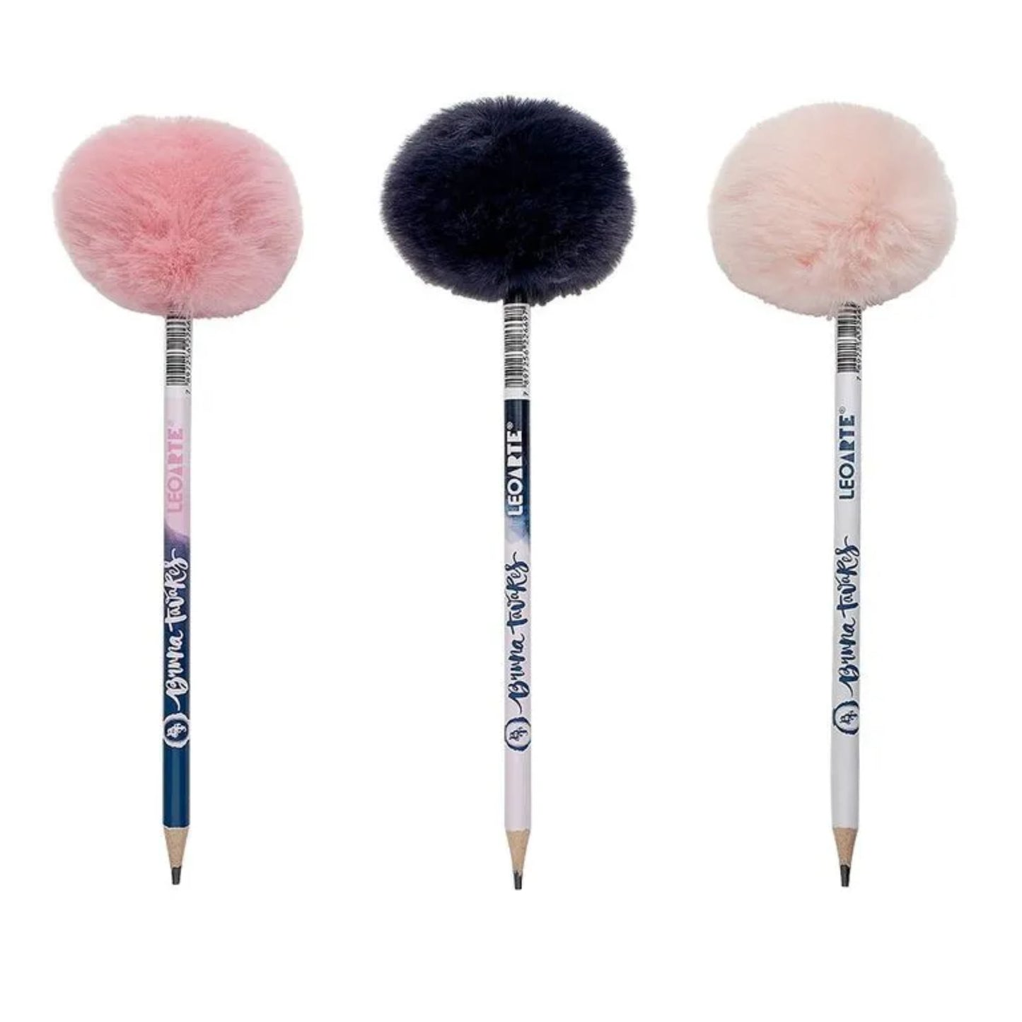 Lápis Preto HB - LeoArte - Plush - Bruna Tavares c/ Pompom
