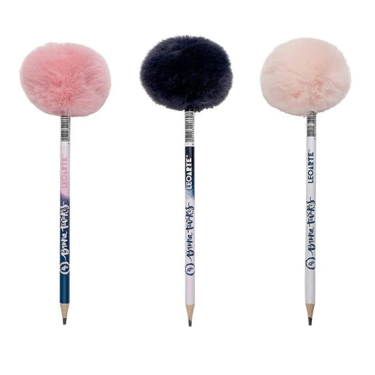 Lápis Preto HB - LeoArte - Plush - Bruna Tavares c/ Pompom