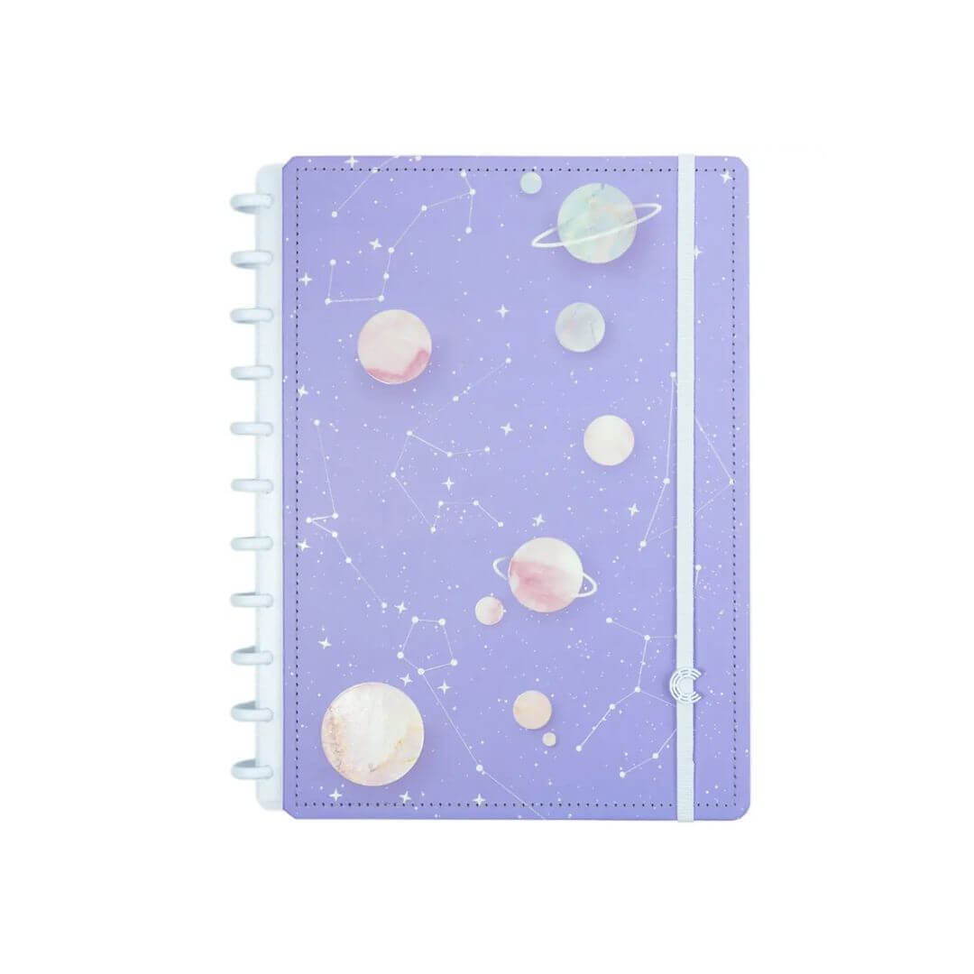 Caderno A5 - Caderno Inteligente - Purple Galaxy by Gocase