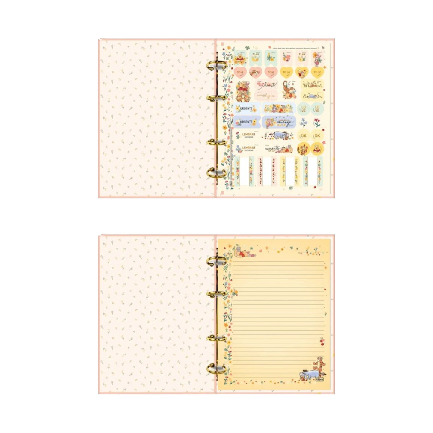 Caderno Colegial Argolado - Tilibra - Ursinho Pooh - 80 Fls - 192mmx260mm