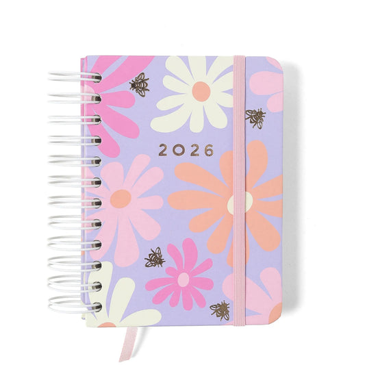 Agenda Planner Wire-o 2026 - Cícero - Melissa - Diária 11,5x16 - Color Bloomy