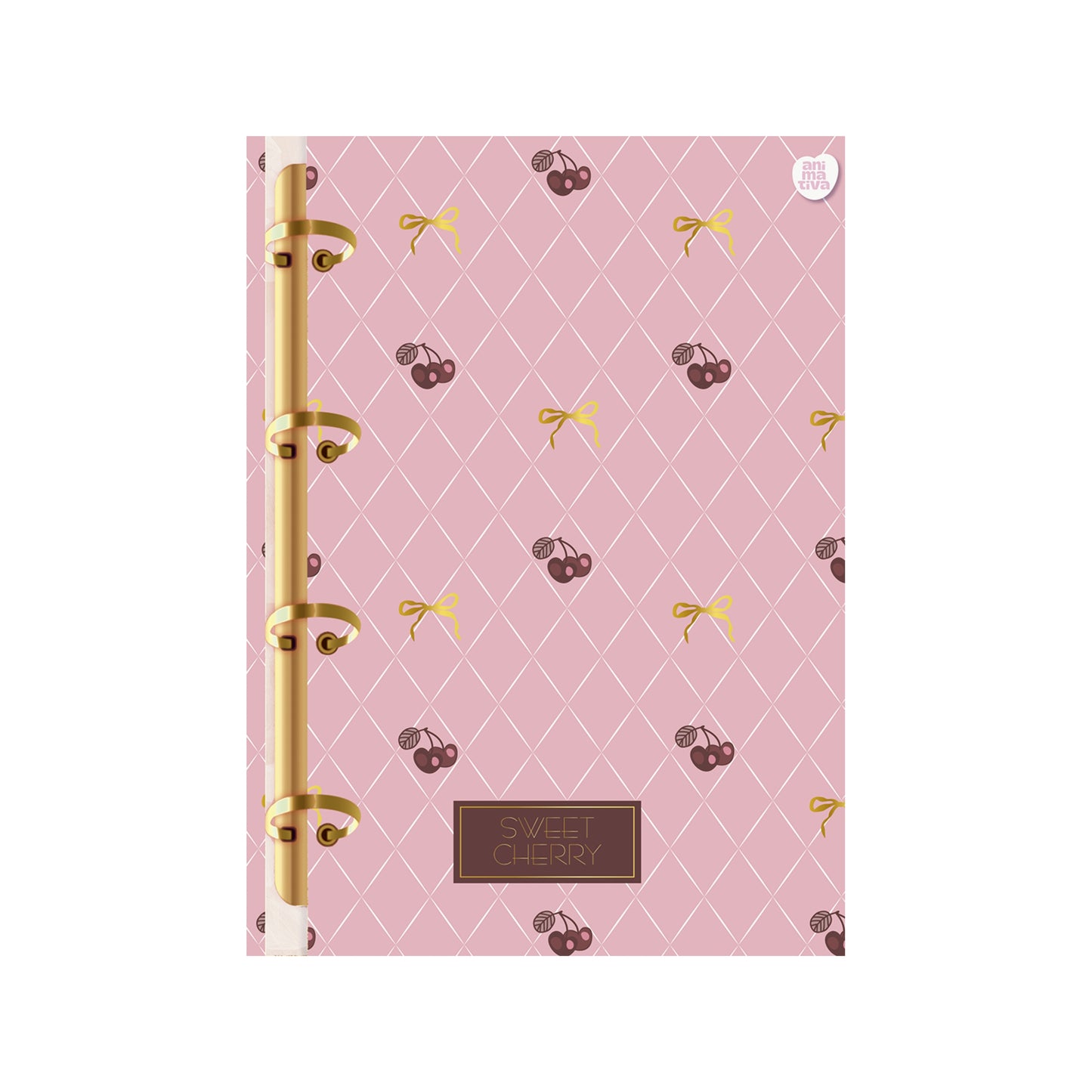 Caderno Colegial Argolado - Animativa - Sweet Cherry - 210mmx260mm - 160 Fls - c/ Cheirinho