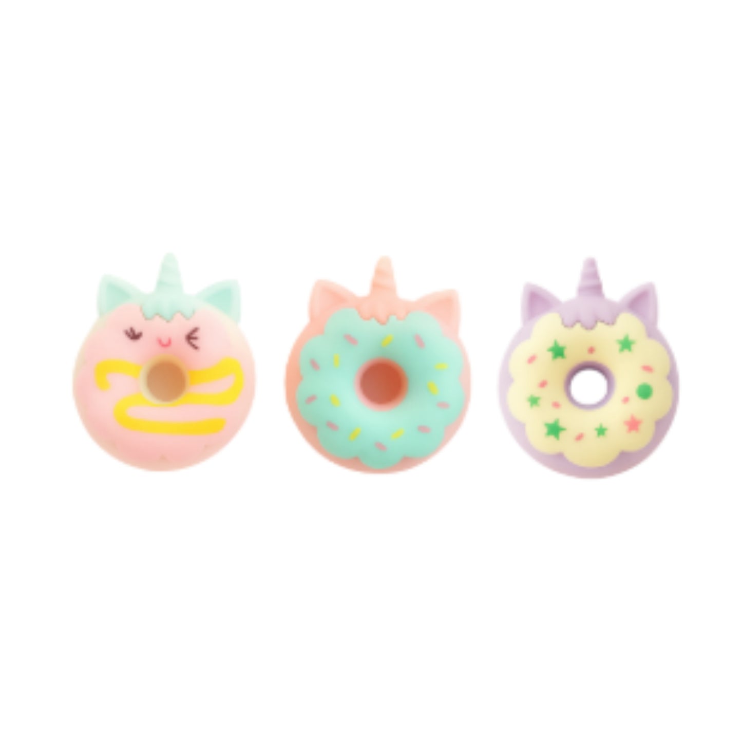 Borracha Ponteira - DonutCorn - Kit c/ 3 unidades