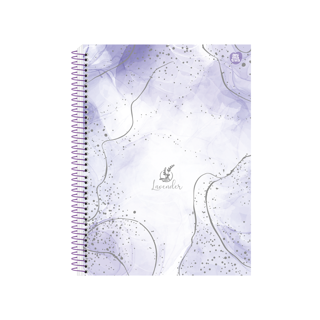 Caderneta Espiral - Animativa - Lavender - Nova Coleção - 100mmx148mm - 80Fls