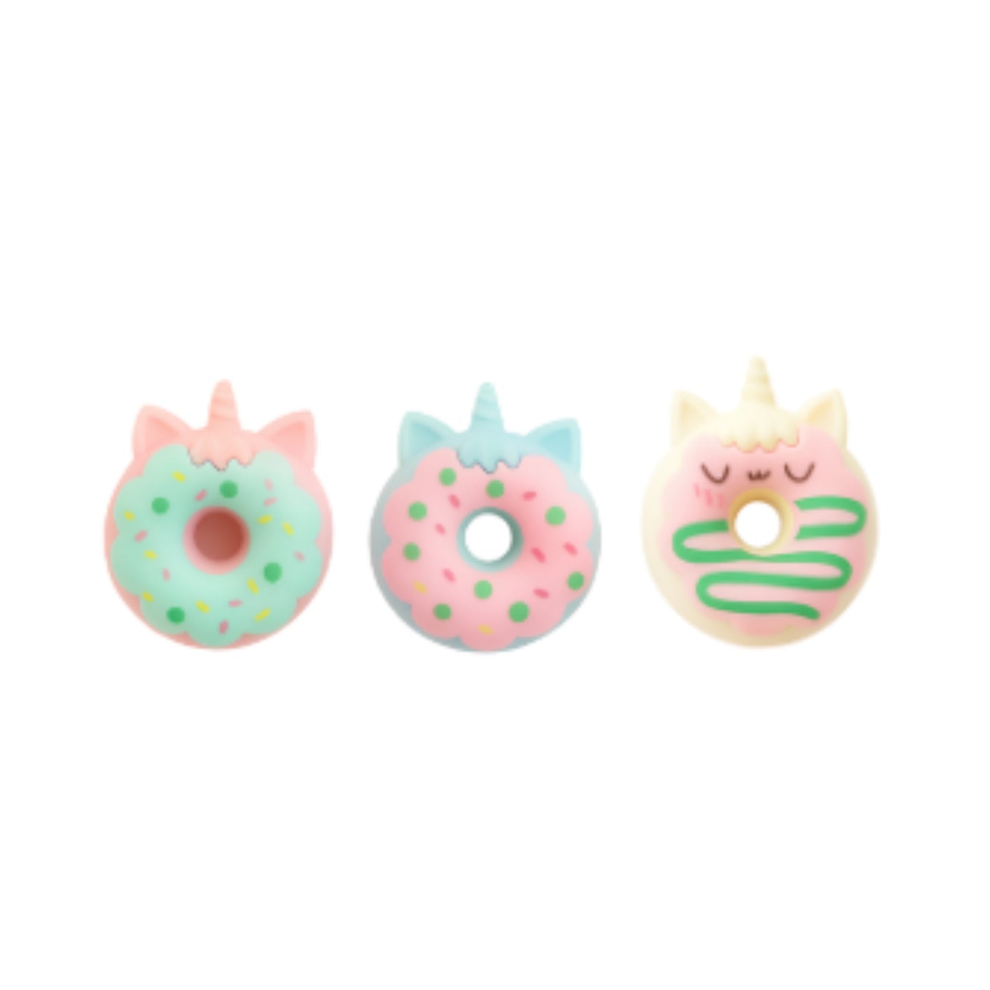 Borracha Ponteira - DonutCorn - Kit c/ 3 unidades