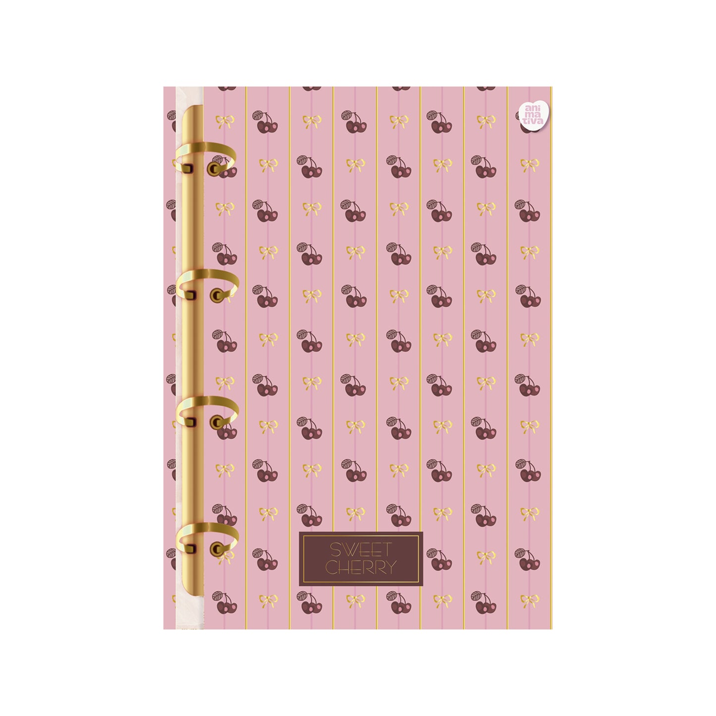Caderno Colegial Argolado - Animativa - Sweet Cherry - 210mmx260mm - 160 Fls - c/ Cheirinho