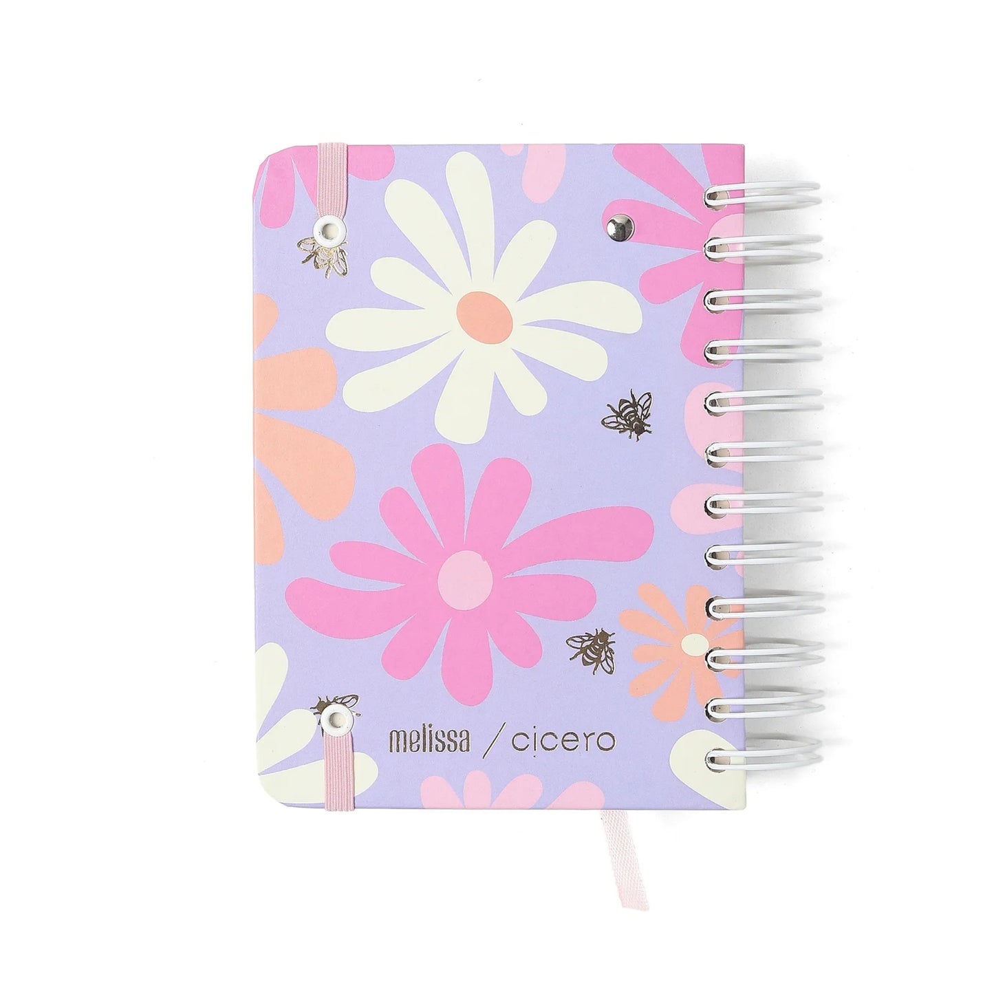Agenda Planner Wire-o 2026 - Cícero - Melissa - Diária 11,5x16 - Color Bloomy