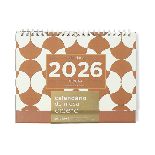 Calendario de Mesa 2026 - Cícero - Bossa Nova - 20x15