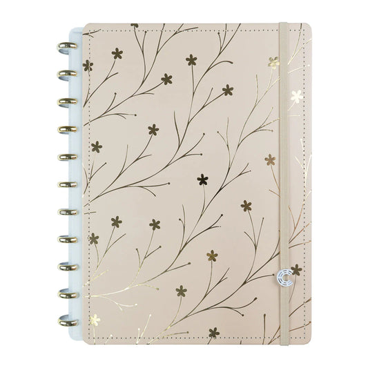 Caderno Grande - Caderno Inteligente - Miss Floral by Giulia Benite