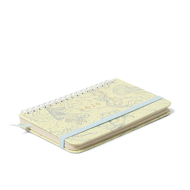 Planner Wire-o 2026 - Cícero - Origens - Semanal Office 15,5x9 - Áqua Traço