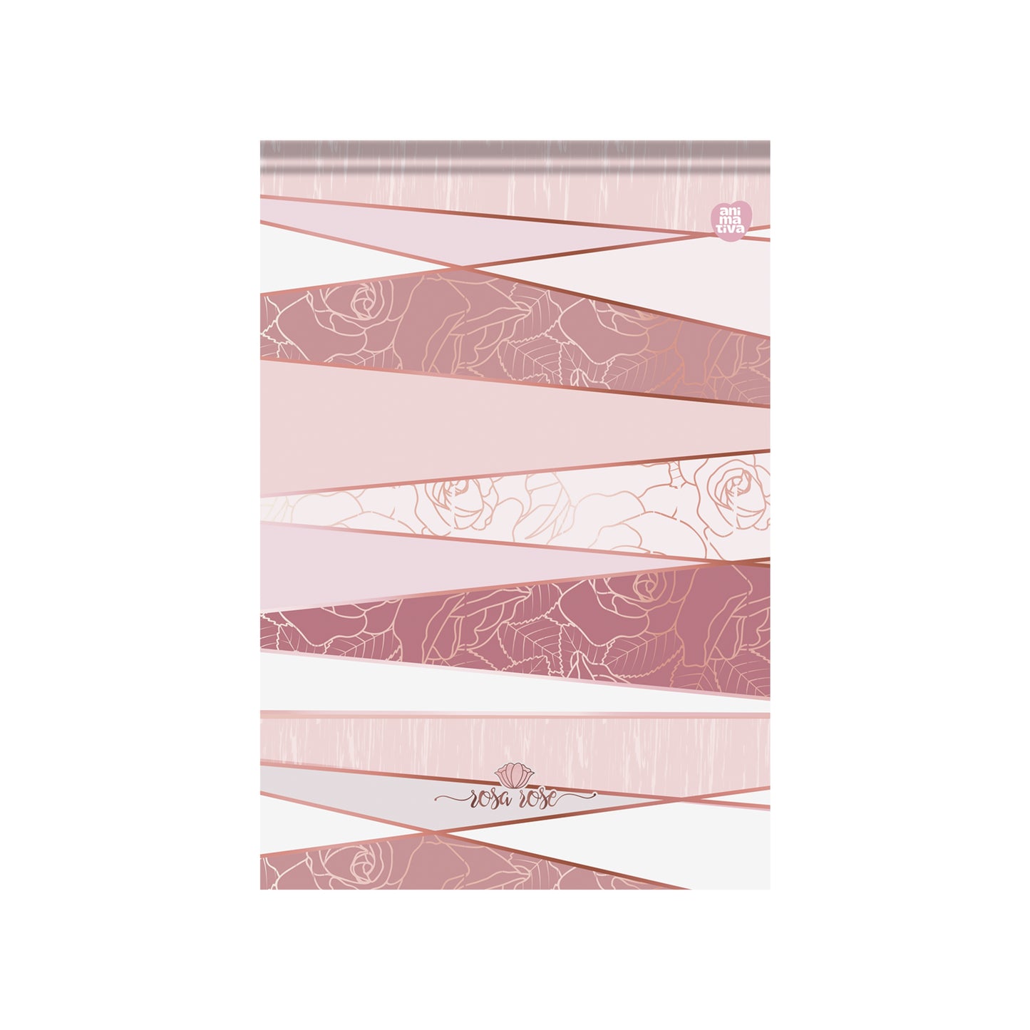 Bloco Vertical - Animativa - Rosa Rose - Nova Coleção - 170mm x 250mm - 80 Fls - verso