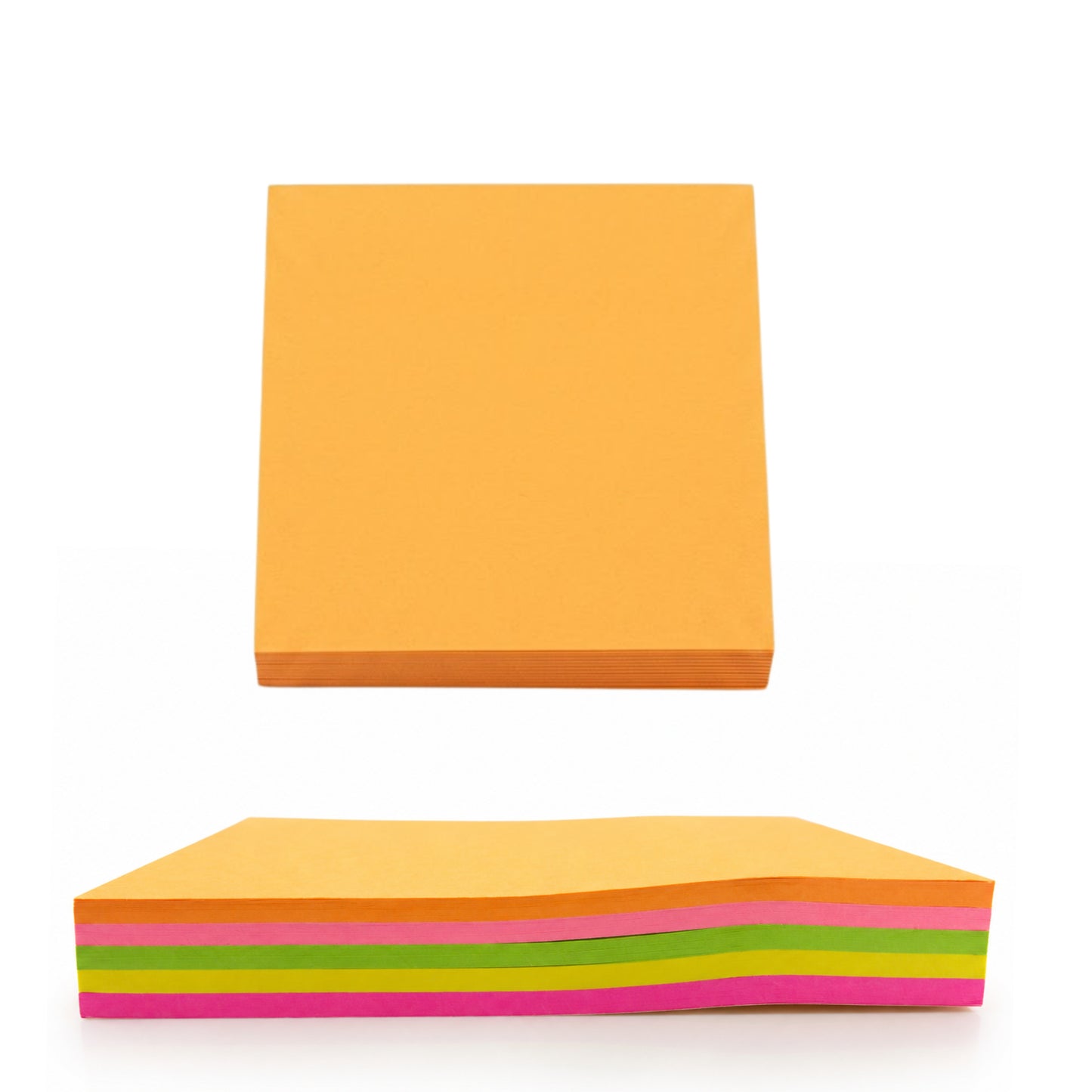 Bloco Adesivo - Fluorescente - Neon c/ 100Fls - 76x76mm