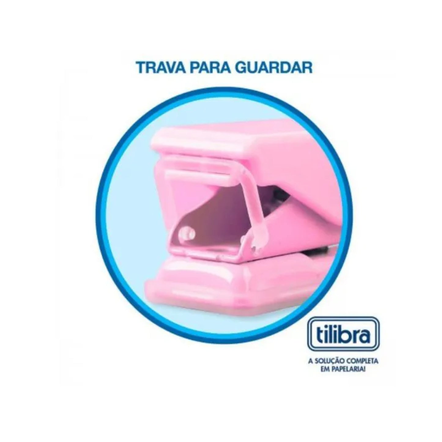 Mini Perfurador - Tilibra - P206 - Rosa