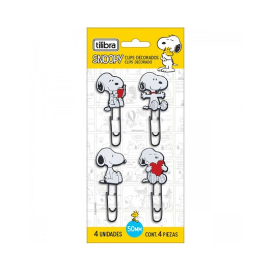 Clips Decorados - Tilibra - Snoopy - 50mm