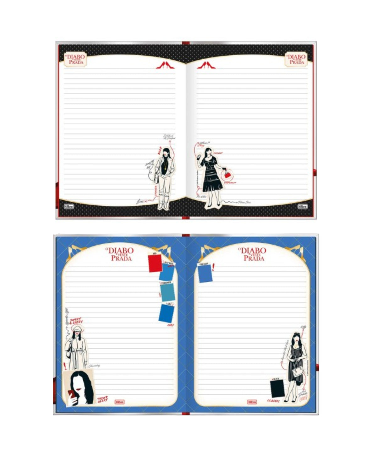 Caderno Colegial - Tilibra - O Diabo Veste Prada - 176mm X 239mm - 160Fls