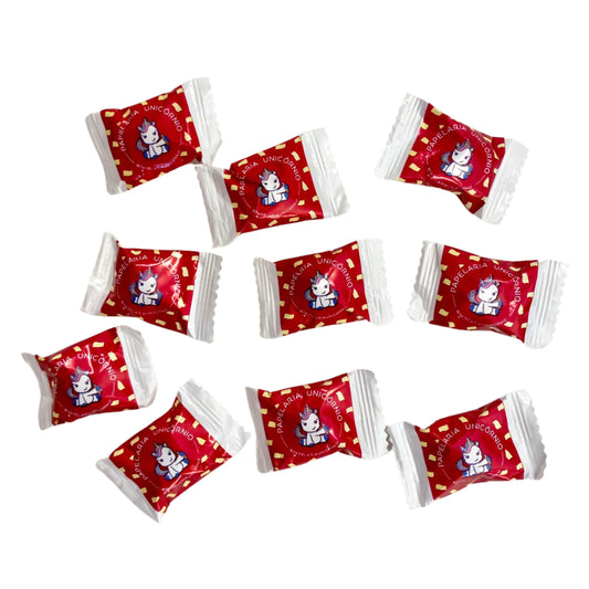 Balinhas Mastigáveis - Papelaria Unicórnio - Frutmel - 10 unidades Frutas Vermelhas Iogurte