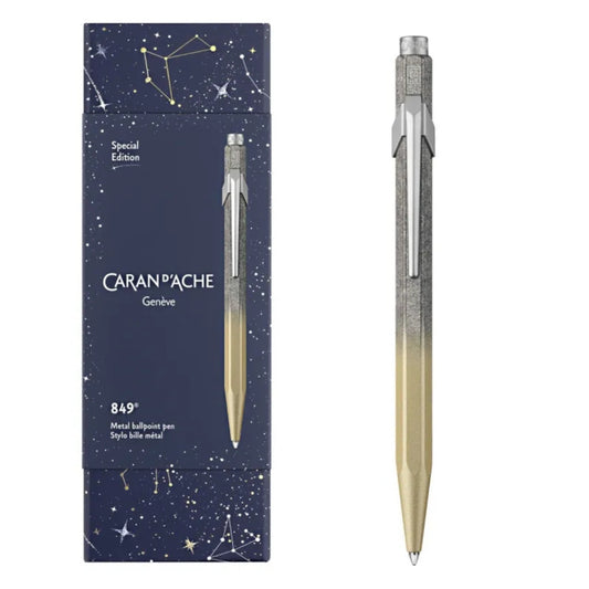Caneta Esferográfica - Caran D'ache - 849 Gold Cosmic Blue - Edição Especial