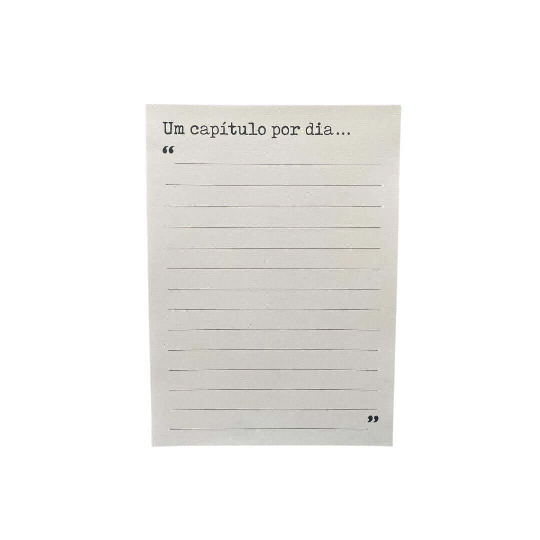 Bloco de Anotações - Papelaria Unicórnio - "Um capítulo por dia"