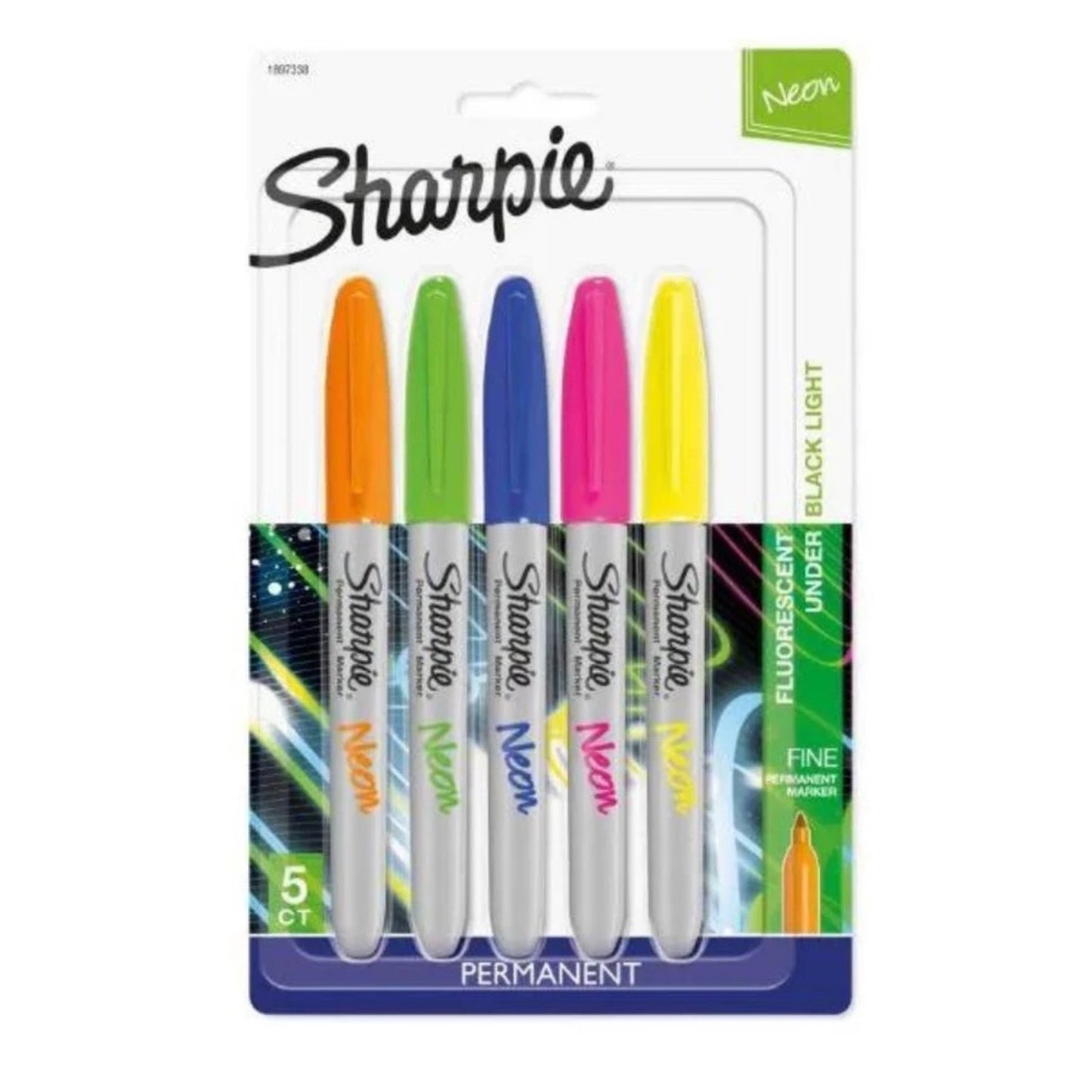 Marcador Permanente - Sharpie - Fine Point Estojo c/ 5 Cores Neon