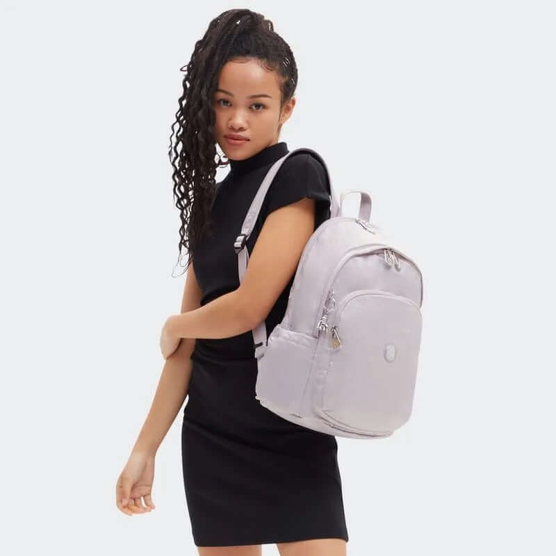 Mochila Delia M - Kipling - Gleam Silver
