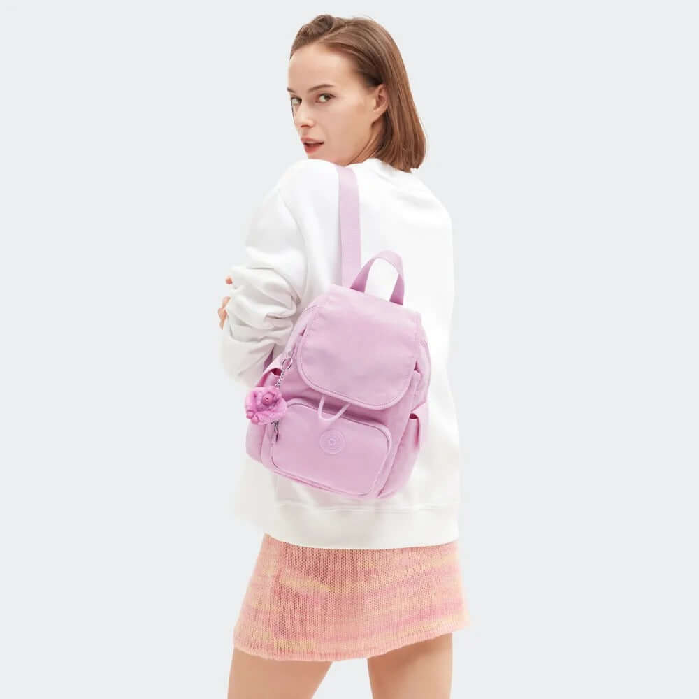 Mochila City Pack Mini - Kipling - Blooming Pink