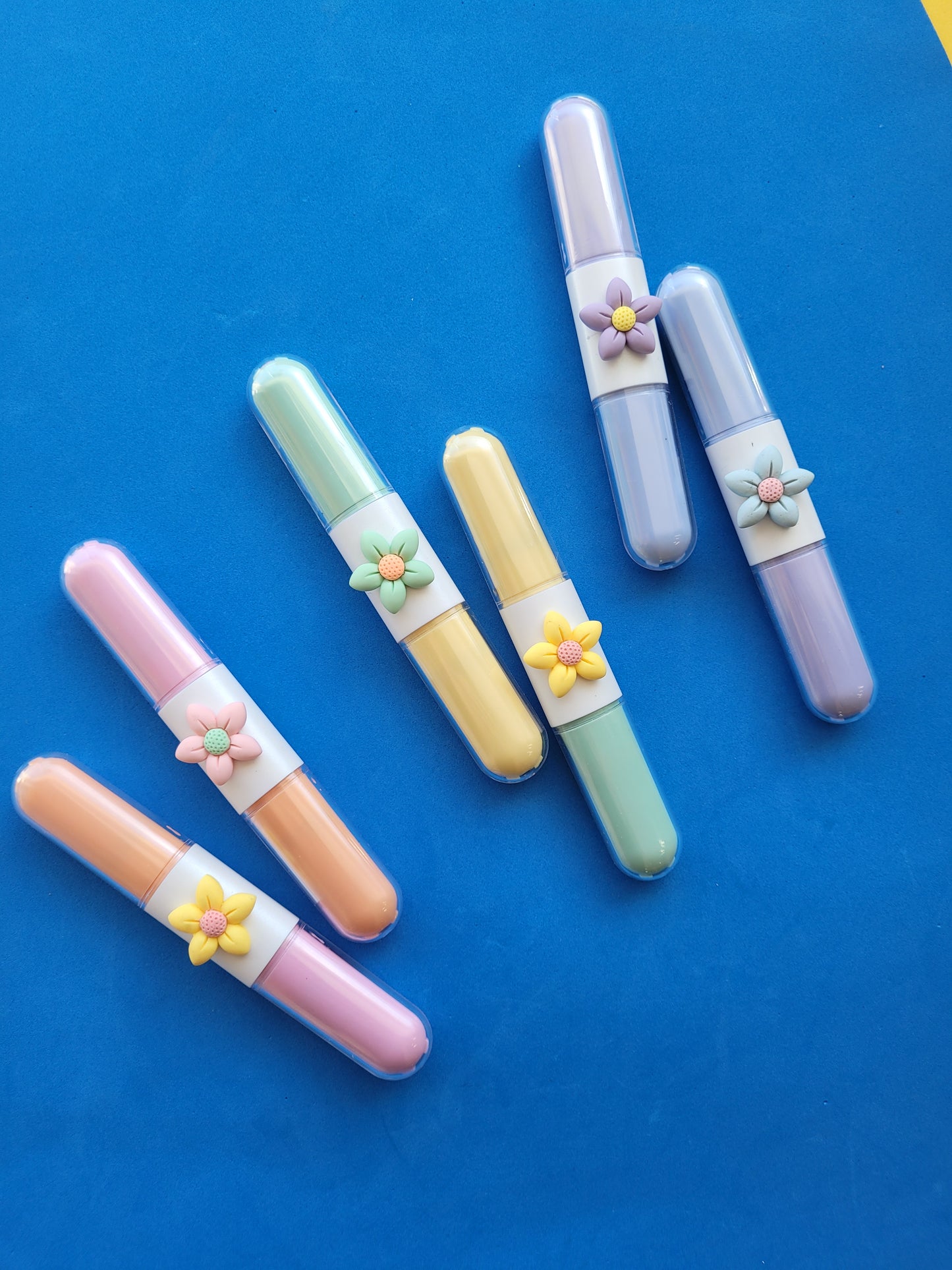 Marca Texto Duplo - Florzinha - Tons Pastéis