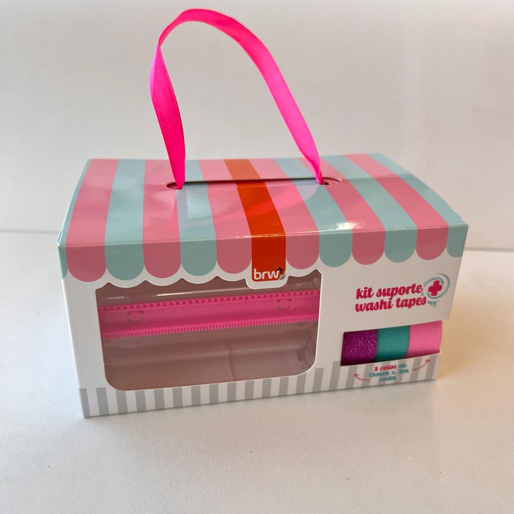Kit Suporte + 3 Washi Tapes 15mmx3m - BRW - Tutti-Frutti