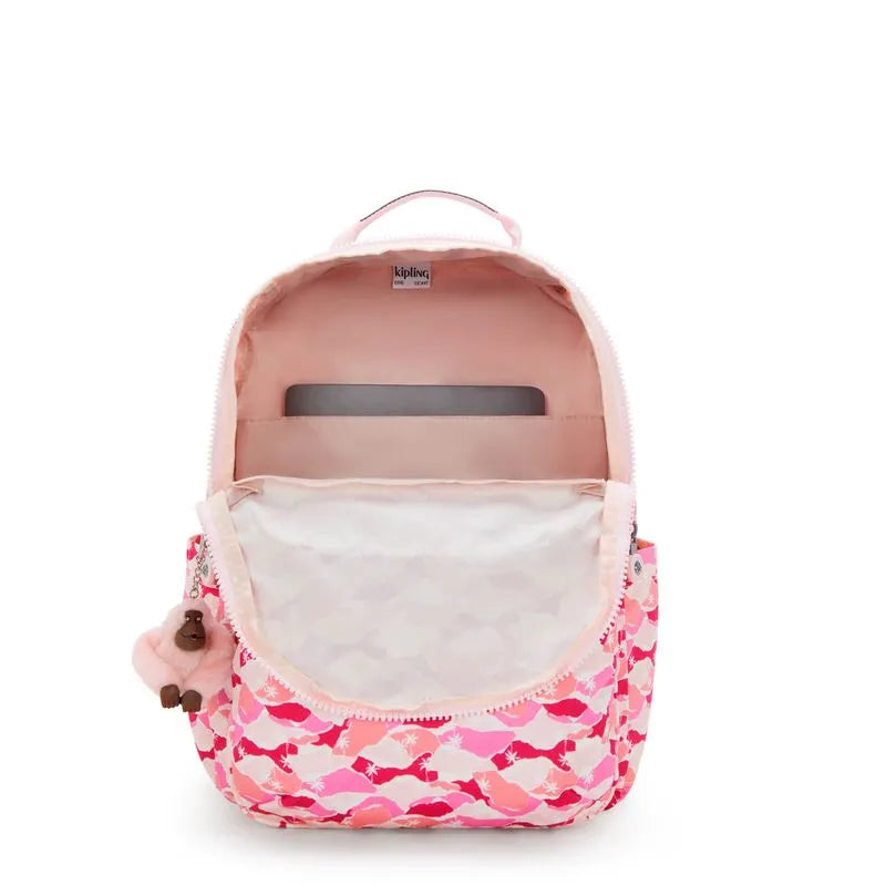 Mochila - Kipling - Seoul Pink Palm