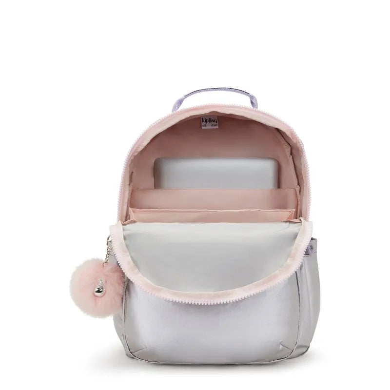 Mochila - Kipling - Seoul Silver Glow Met