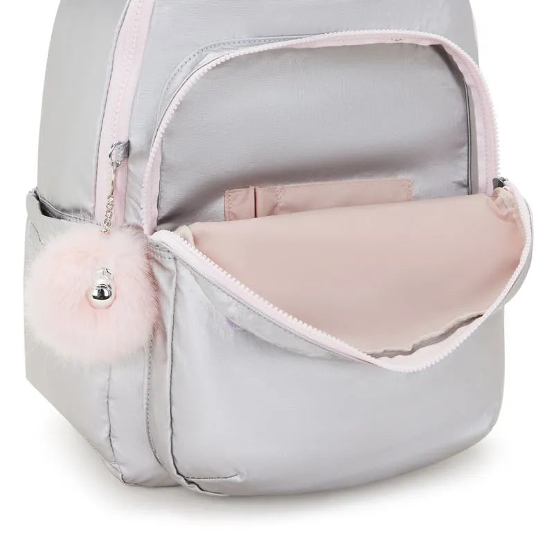 Mochila - Kipling - Seoul Silver Glow Met