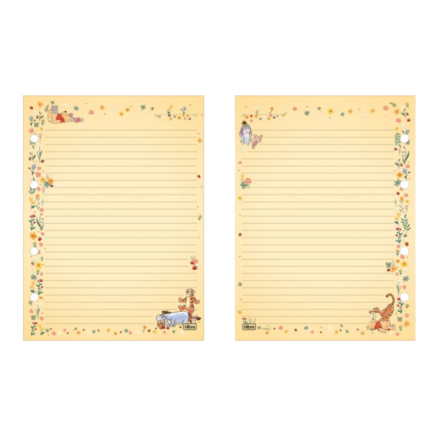 Refil Caderno Argolado - Tilibra - Ursinho Pooh - 177mm x 240mm - 80Fls