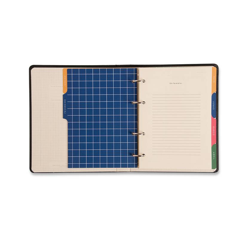 Planner Argolado 2026 - Cícero - Bossa Nova - Semanal Notas A5 - Boemia Caramelo