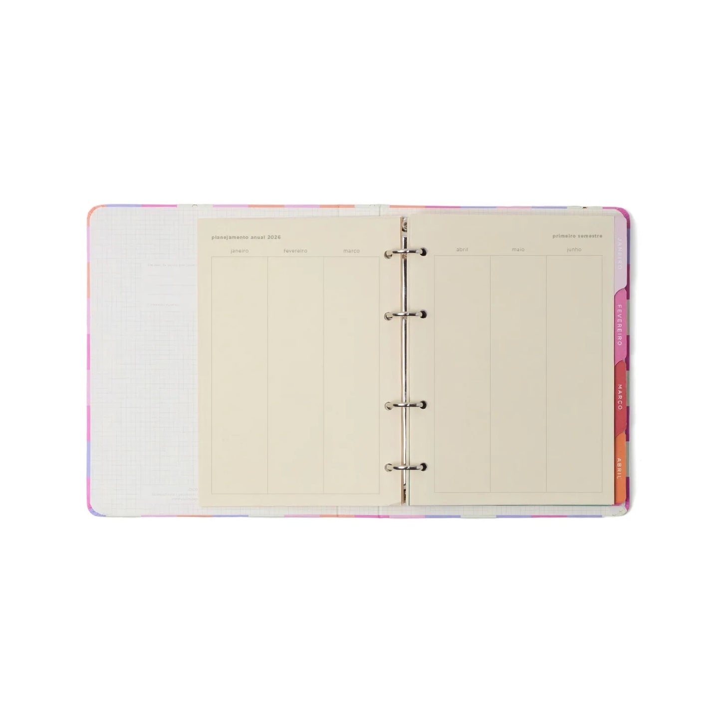 Planner Argolado 2026 - Cícero - Melissa - Semanal Notas A5 - Color Bloomy
