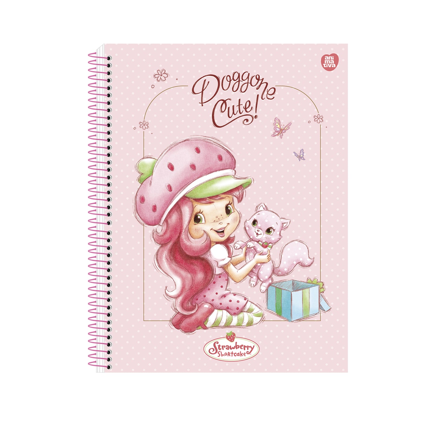Caderno Colegial Espiral - Animativa - Moranguinho - 179mmx241mm - 160 Fls