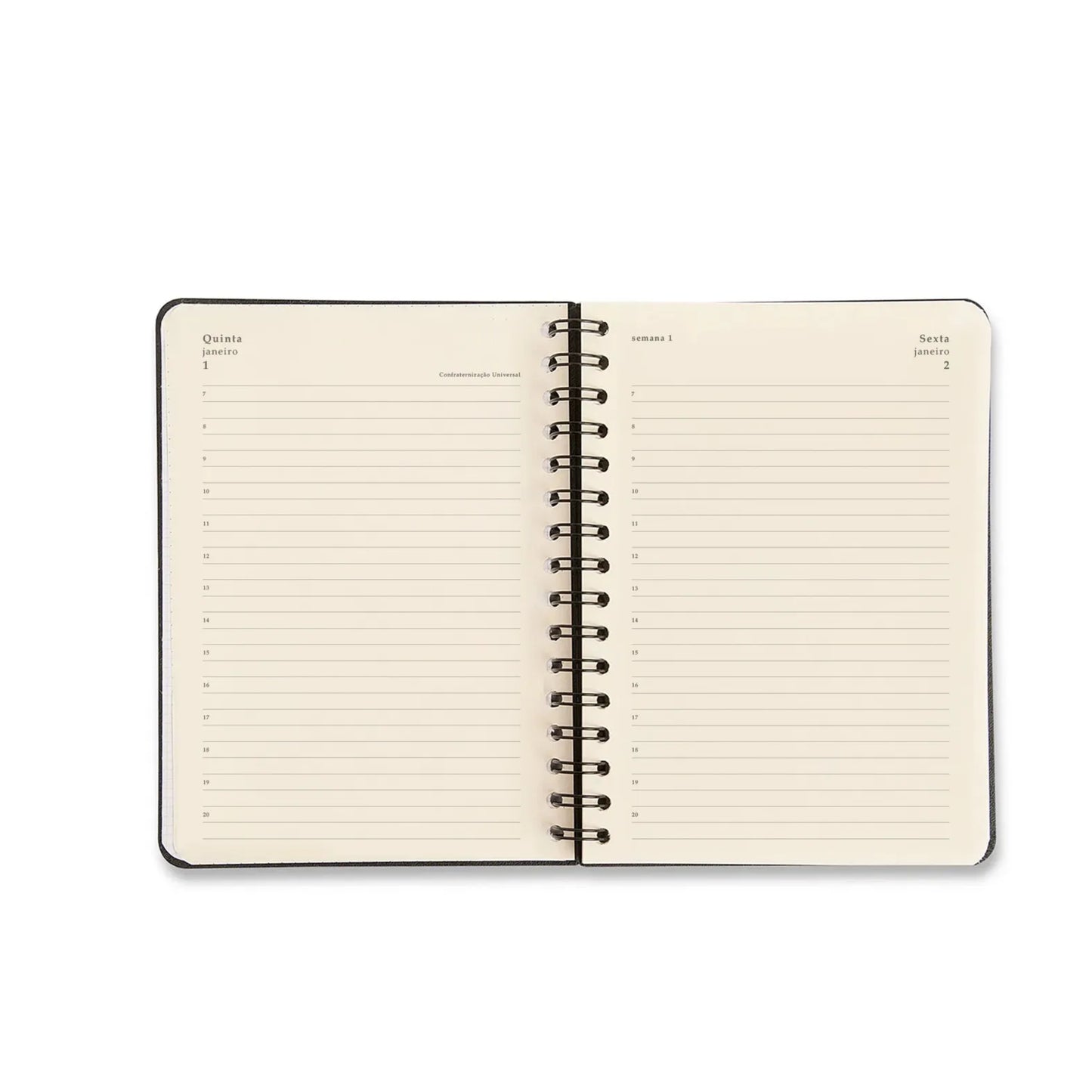 Agenda Planner Wire-o 2026 - Cicero - Origens - Diária A5 - Áqua Azul