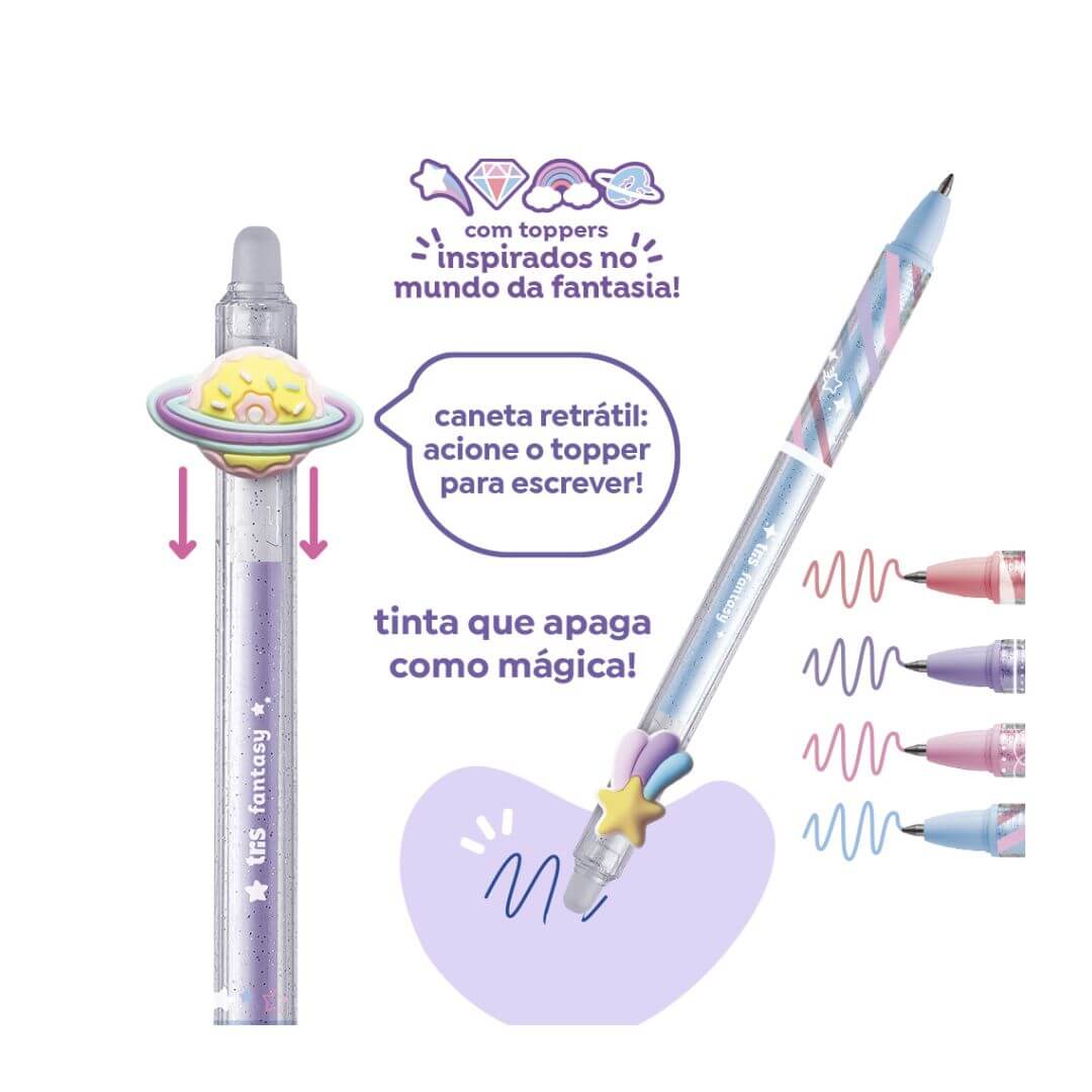Caneta Gel - Tris - Fantasy RT Apagável 0.7mm