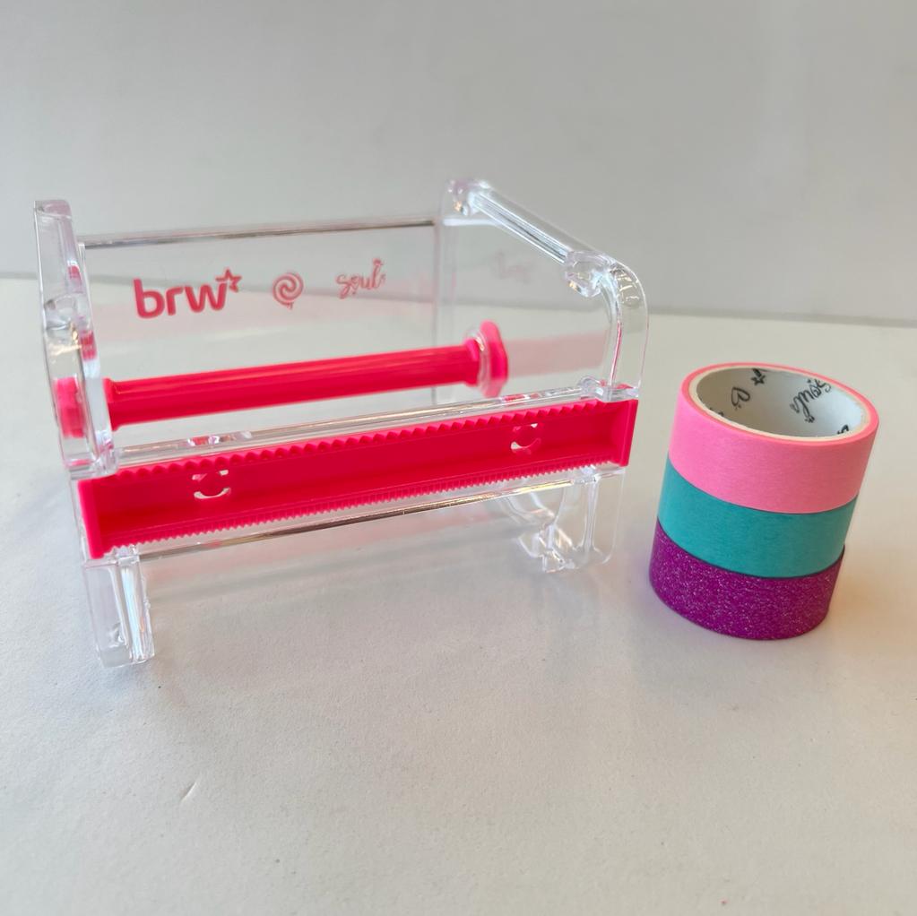 Kit Suporte + 3 Washi Tapes 15mmx3m - BRW - Tutti-Frutti