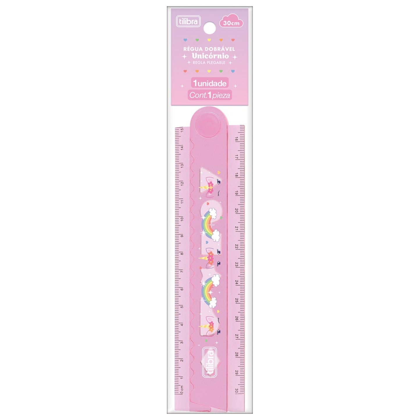 Régua Dobrável - Tilibra - Unicórnio - 30cm
