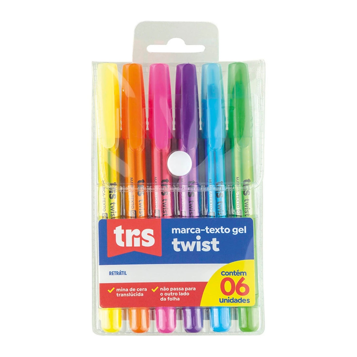 Marca Texto em Gel - Tris - Twist c/ 6 unidades