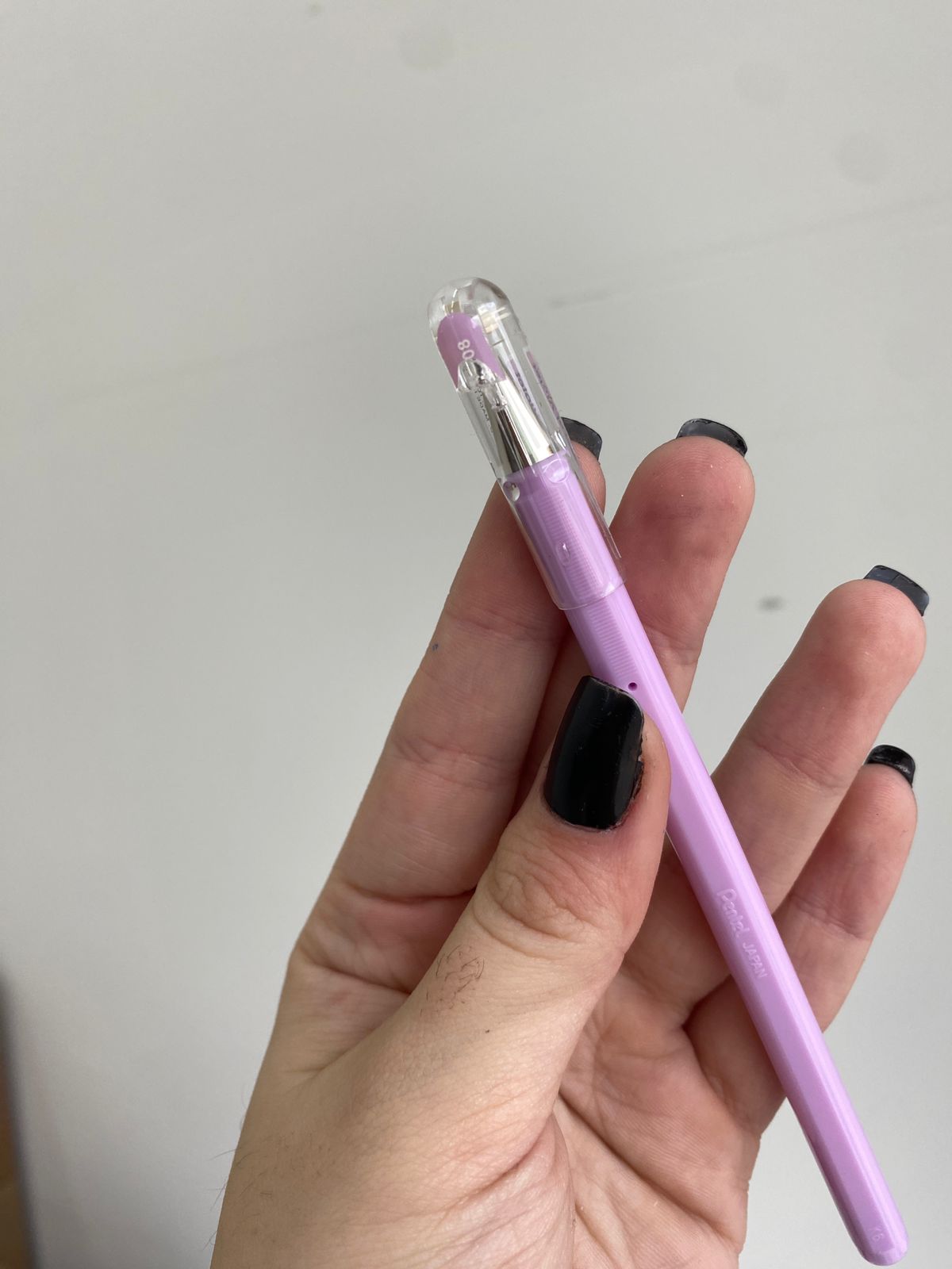 PEQUENO DEFEITO -Caneta Gel- Pentel- Hybrid Milky 0.8mm - Lilás