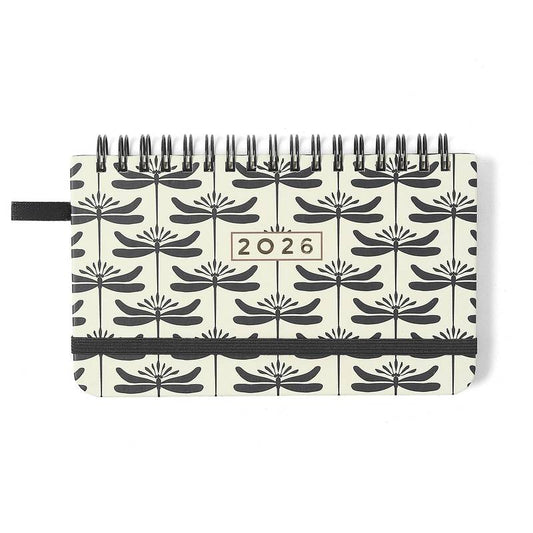 Planner Wire-o 2026 - Cícero - Libélulas - Semanal Office 15,5x9 - Off White