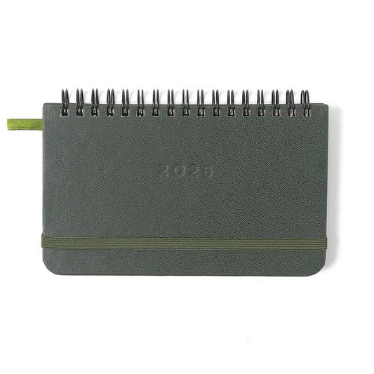 Planner Wire-o 2026 - Cícero - Clássica Semanal Office 15,5x9 - Verde Oliva
