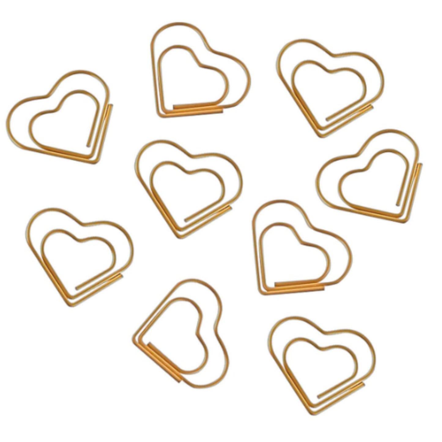 Clips - Tilibra - Coração Dourado - 20 unidades