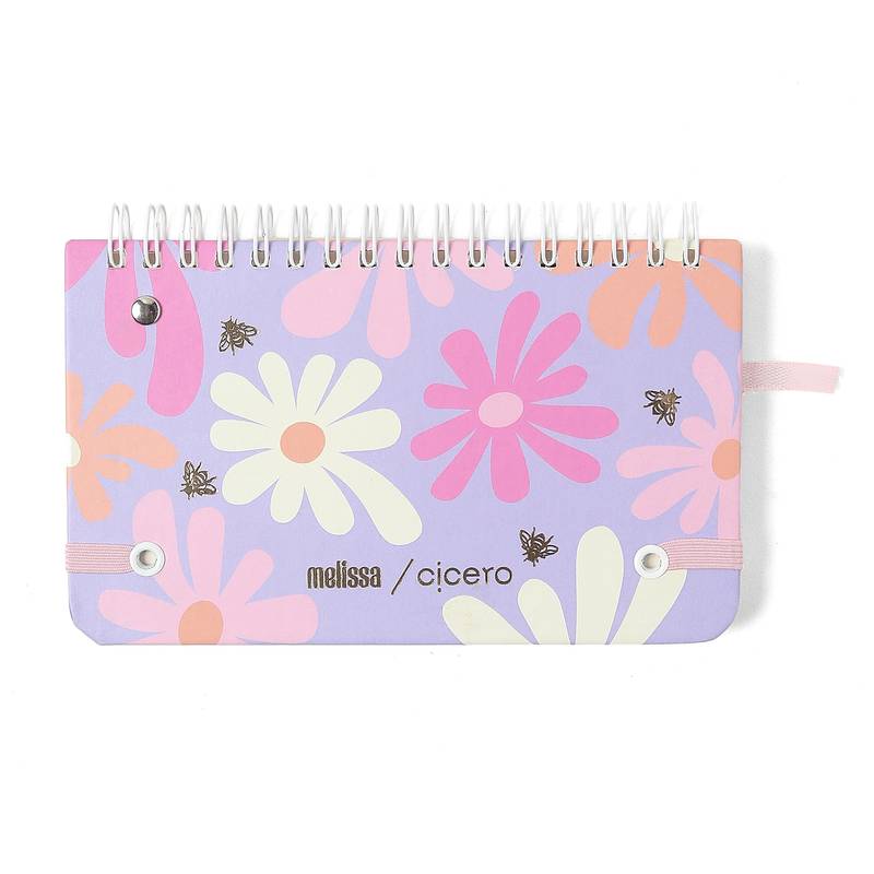 Planner Wire-o 2026 - Cícero - Melissa Semanal Office - 15,5x9 - Color Bloomy
