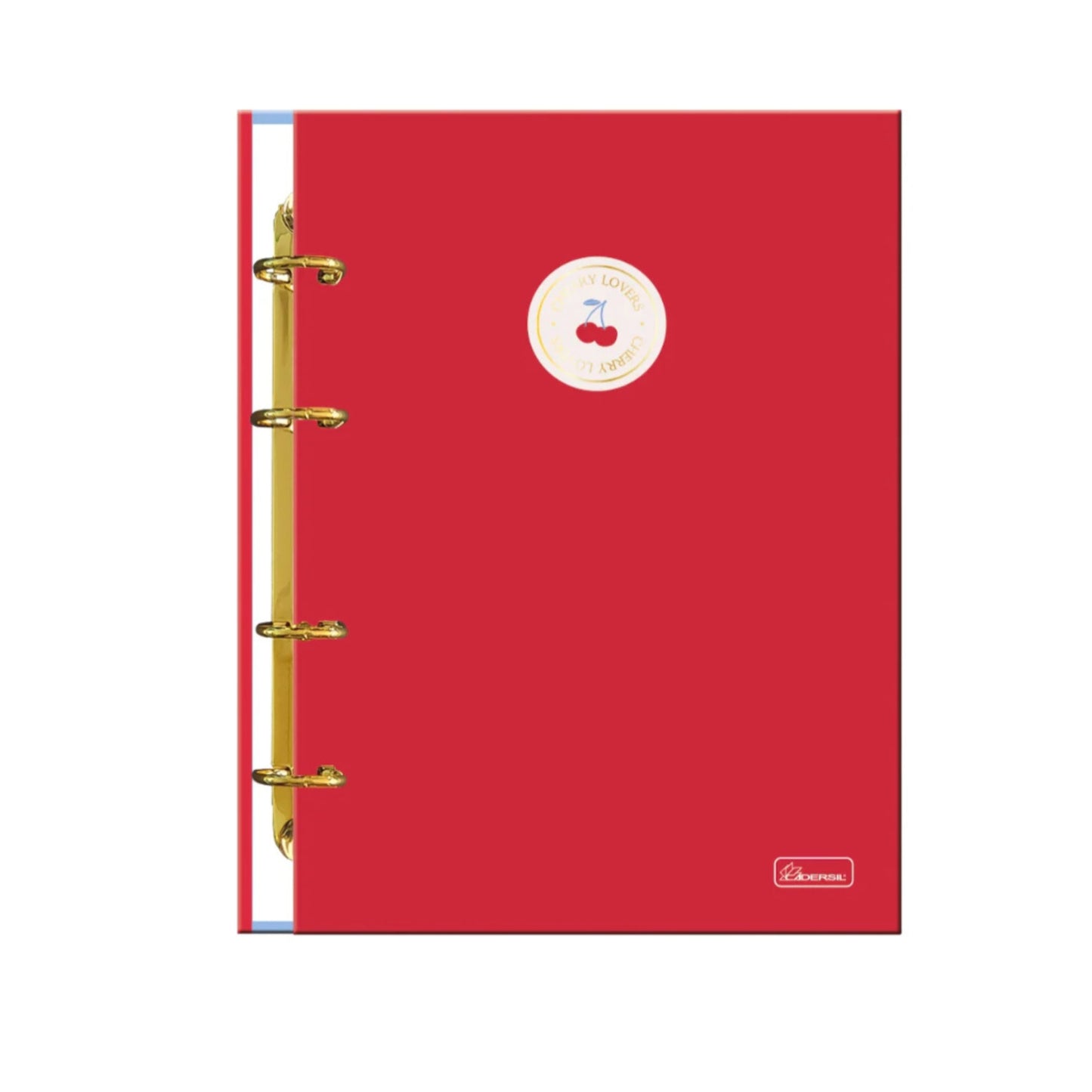 Caderno Colegial Argolado - Cadersil - Cherry - 80 Folhas