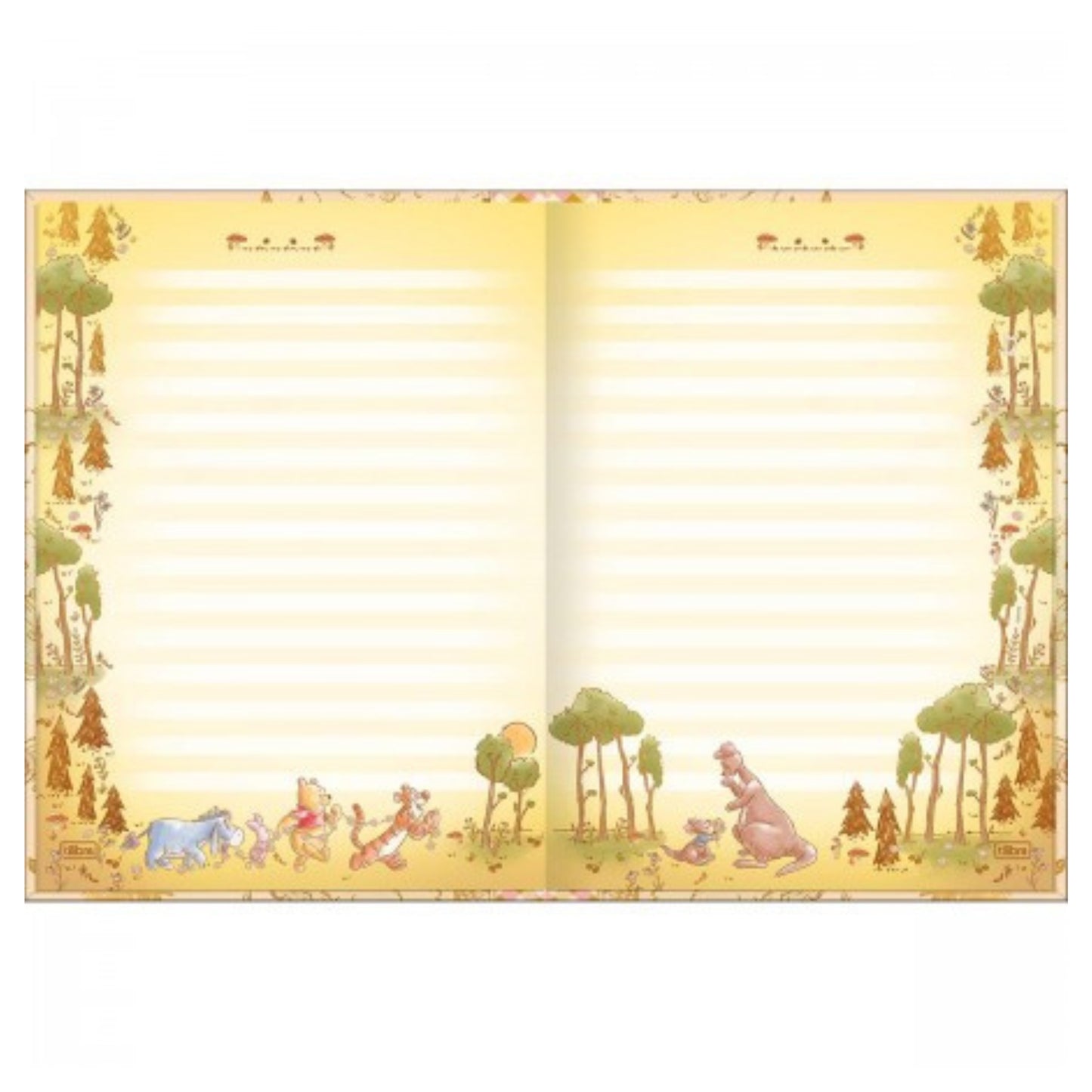 Caderno Colegial - Tilibra - Ursinho Pooh - Brochura - 80 Folhas