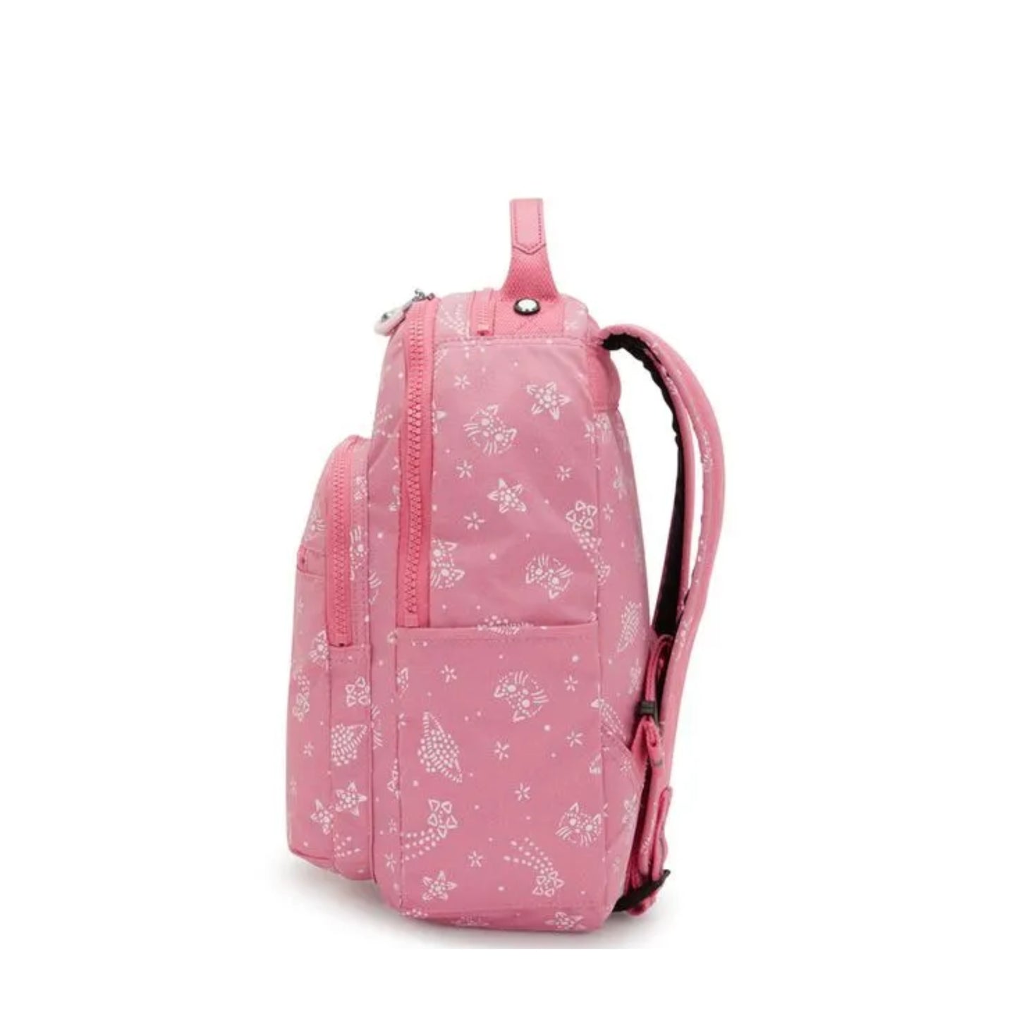 Mochila - Kipling - Seoul S - Glitter Cats - em uso